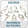 Silver Number Keyring