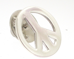 Silver CND Lapel Pin