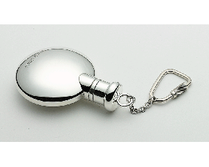 Sterling Silver Flask As Keyring