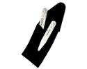 View Hammered Sterling Silver collar Stiffeners in detail