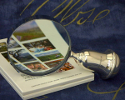 View Silver Magnifying Glass with Bulbous Handle in detail